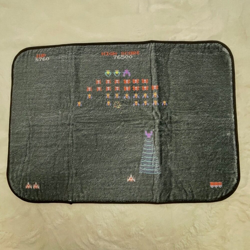 LootCrate Galaga Bath Shower Mat 26" x 18" Retro Video Game Namco